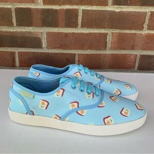 Cute To The Core Toast Print Lace Up Sneakers Women’s US 8 M